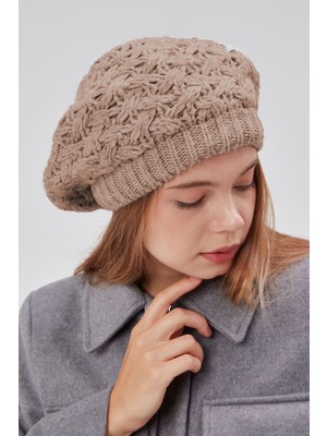 Derikem Kadın Kışlık Şık Triko Ressam Örgü Bere