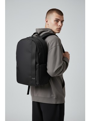 KAFFAA Siyah Iki Bölmeli Unisex Su Geçirmez Sırt Çantası