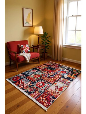 Blghome Dokuma Tabanlı Kolay Tamizlenir Dekoratif Halı BLG3817