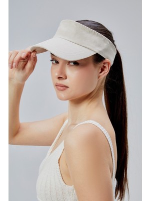 Derikem Kadın Basic Cırtcırtlı Ayarlanabilir Tenisçi Vizör Golf Şapkası Güneş Koruyucu Siperlik
