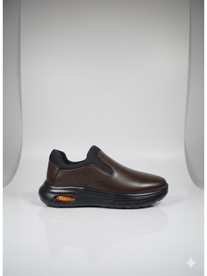 Voyager Streçli Sıkıştırılmış Köpük Taban Ortopedik Deri Erkek Ayakkabı M416