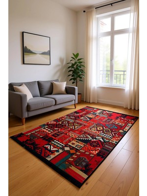 Blghome Dokuma Tabanlı Kolay Tamizlenir Dekoratif Halı BLG3821