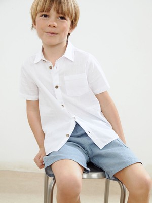 Lc Waikiki Yeni Sezon Basic Cepli Erkek Çocuk Poplin Gömlek