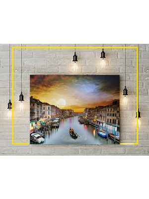 Letbil Reklam Kanvas Tablo - Italya Venedik Manzarası