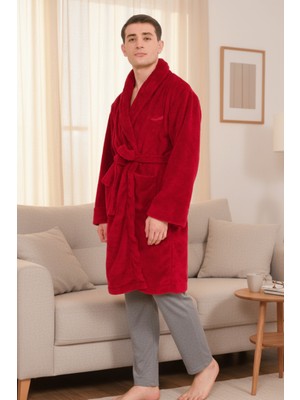 Miespiga Erkek Welsoft Şal Yaka Polar Sabahlık