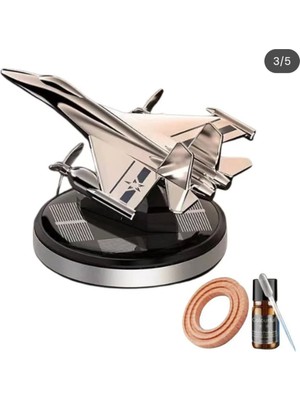 Belkıs Kırtasiye Güneş Enerjili Savaş Uçağı Şekilli Araba Kokusu-Kokusu Dahil Hediyelik Eşya Araba Süsü