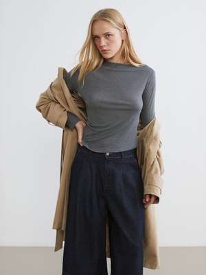 Lc Waikiki Yeni Sezon Kayık Yaka Büzgülü Bluz