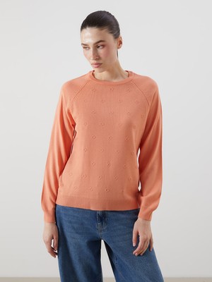 Lc Waikiki Yeni Sezon Bisiklet Yaka Çiçekli Kadın Triko Kazak