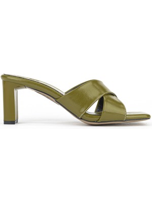 Ziya, Kadın Topuklu Terlik 161996Z610 Yeşil