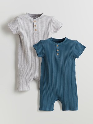 Lc Waikiki Yeni Sezon Bisiklet Yaka Erkek Bebek Kaşkorse Tulum 2'li