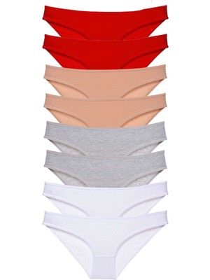 8 Adet Süper Eko Set Likralı Kadın Slip Külot 532