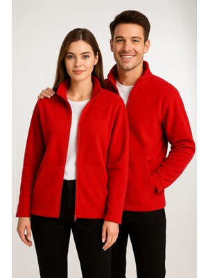 Kae Laurean Unisex Anti-Pilling Tüylenme Yapmayan Standart Fit Tam Fermuarlı Soğuk Geçirmez Polar Hırka