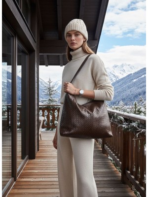 Nakşi Giyim Mozaik Desenli Büyük Boy Omuz Çantası