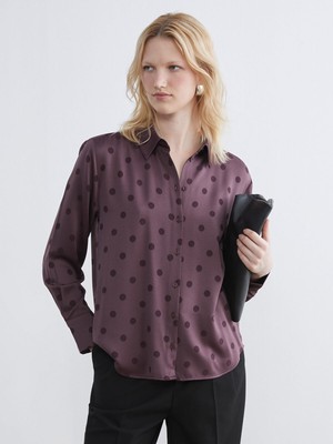 Lc Waikiki Yeni Sezon Puantiyeli Oversize Kadın Gömlek