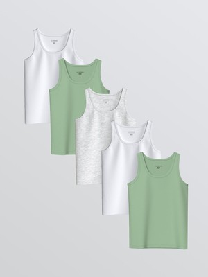 Lc Waikiki Yeni Sezon Bisiklet Yaka Erkek Çocuk Atlet 5'li