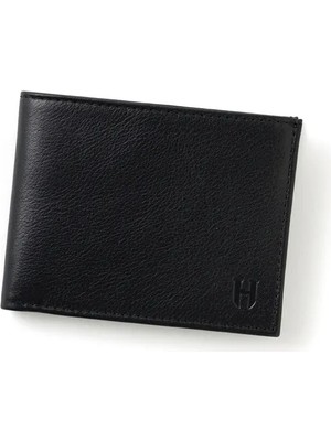 Helmbrook London Dean Erkek Siyah Deri Cep Tasarım Çok Bölmeli Rfid Korumalı Cüzdan