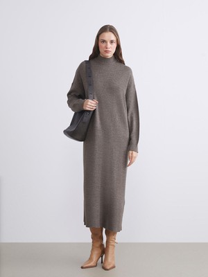 Lc Waikiki Yeni Sezon Dik Yaka Triko Elbise