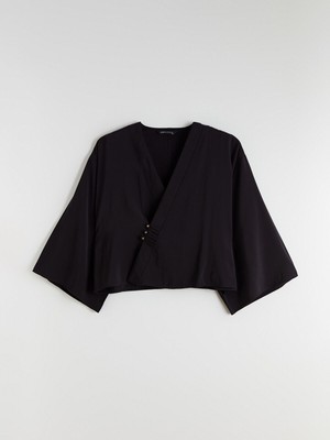 Lc Waikiki Yeni Sezon Kruvaze Yaka Oversize Kadın Kimono