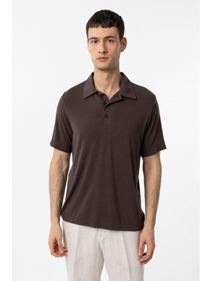 Antioch Kahve Regular Fit Polo Yaka Erkek T-Shirt
