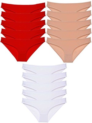 Marsilyan 15 Adet Süper Eko Set Likralı Kadın Slip Külot 514
