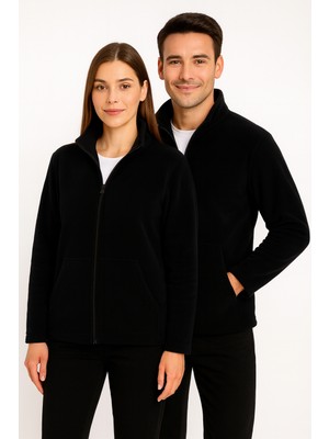 Kae Laurean Unisex Anti-Pilling Tüylenme Yapmayan Standart Fit Tam Fermuarlı Soğuk Geçirmez Polar Hırka