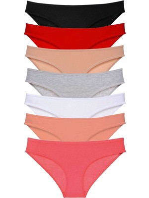 Marsilyan 7 Adet Süper Eko Set Likralı Kadın Slip Külot Set 2