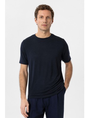 Antioch Lacivert Regular Fit Basic Erkek T-Shirt