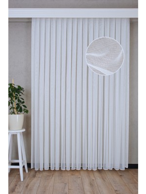 Paşamanlar Mat Beyaz Bambu Orta Gramajlı 1/3 Sık Pileli Salon, Oturma, Yatak Odası