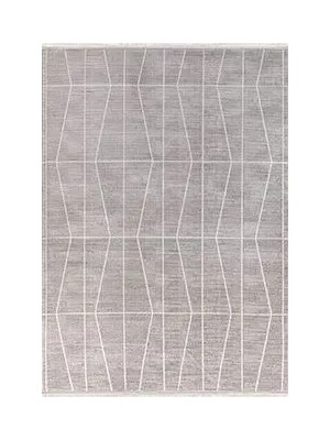 Aren Halı Hald Modern Gri Polyester Kaydırmaz Tabanlı Makine Halısı