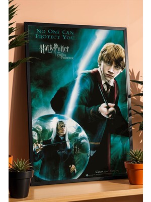 E2 Nova Ron Weasley & Lucius Malfoy Çerçeveli Tablo - Lüks Zümrüdüanka Yoldaşlığı Sinematik Duvar Dekoru