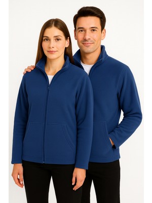 Kae Laurean Unisex Anti-Pilling Tüylenme Yapmayan Standart Fit Tam Fermuarlı Soğuk Geçirmez Polar Hırka