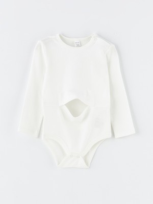 Lc Waikiki Yeni Sezon Bisiklet Yaka Uzun Kollu Basic Erkek Bebek Çıtçıtlı Bodysuit