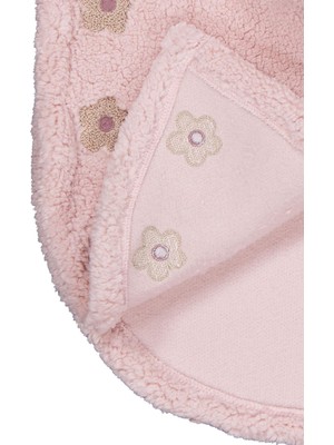 Civil Baby Çiçek Nakışlı 6-18 Ay Pelerin - Bej 9-12 Ay