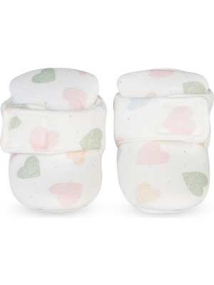 Civil Baby Cırtlı Kalp Desenli 17-19 Numara Patik - Ekru 18