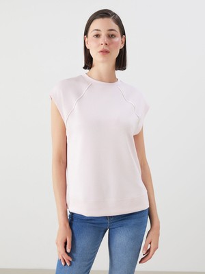 Lc Waikiki Yeni Sezon Bisiklet Yaka Oversize Kadın Tişört