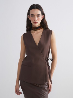 Lc Waikiki Yeni Sezon Kruvaze Yaka Kadın Klasik Yelek