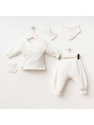 Butik Kız Bebek %100 Pamuklu - Antialerjik Hastane Çıkışı 5'li Yenidoğan Set