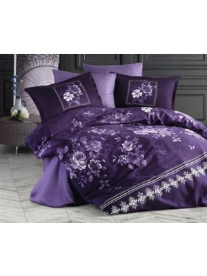 Tek Kişilik Saten Nevresim Takımı Catalina V2 Mor