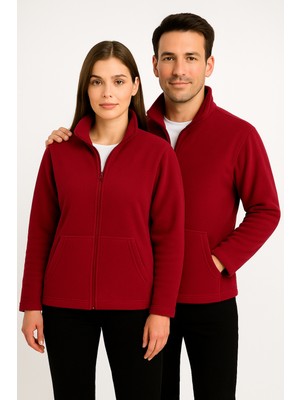 Kae Laurean Unisex Anti-Pilling Tüylenme Yapmayan Standart Fit Tam Fermuarlı Soğuk Geçirmez Polar Hırka