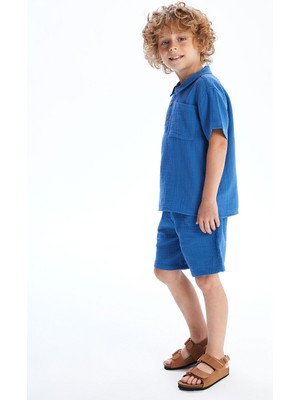 Lc Waikiki Yeni Sezon Beli Lastikli Basic Müslin Erkek Çocuk Şort