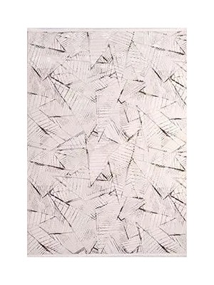 Aren Halı Uldum Modern Krem Polyester Kaydırmaz Tabanlı Makine Halısı