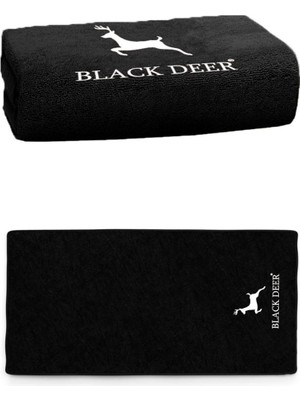 Spor Fitness Havlusu %100 Pamuk 90X50 cm Siyah