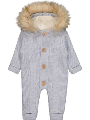 Beybek Kapşonlu 3-12 Ay Tulum - Mavi 3-6 Ay