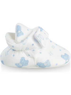 Civil Baby Cırtlı Ayıcık Desenli 17-19 Numara Patik - Ekru 18