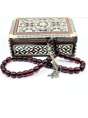 Tesbih Pasajı Hareli Eskitme Model Fırınlı Sıkma Ateş Kehribar Tesbih