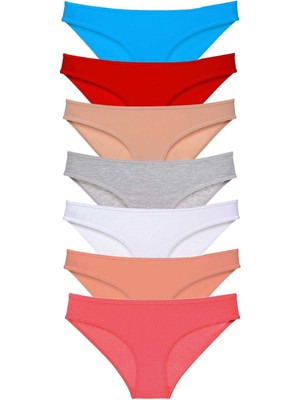 Marsilyan 7 Adet Süper Eko Set Likralı Kadın Slip Külot Set 5