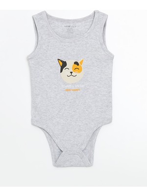 Lc Waikiki Yeni Sezon Bisiklet Yaka Baskılı Erkek Bebek Çıtçıtlı Bodysuit