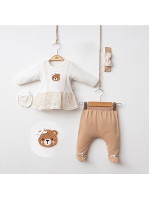Butik Kız Bebek %100 Pamuklu - Antialerjik Hastane Çıkışı 4'lü Yenidoğan Set