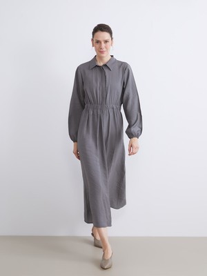 Lc Waikiki Yeni Sezon Modal Karışımlı Belden Oturtmalı Gömlek Elbise