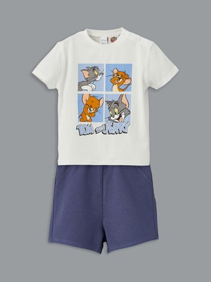Lc Waikiki Yeni Sezon Tom ve Jerry Baskılı Erkek Bebek Şortlu Takım